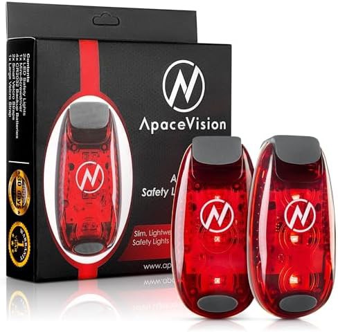 Compact LED Helmet Safety Light Two Pack