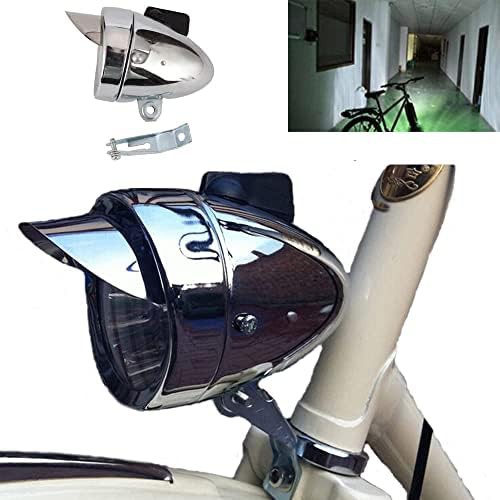 Chrome silver retro classical bicycle headlight