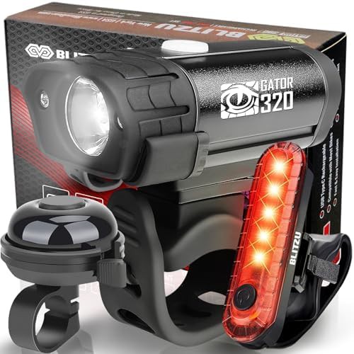 Red Safety Light Set with Integrated Bell