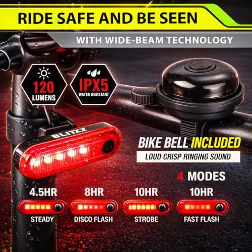 Red Safety Light Set with Integrated Bell — photo 3