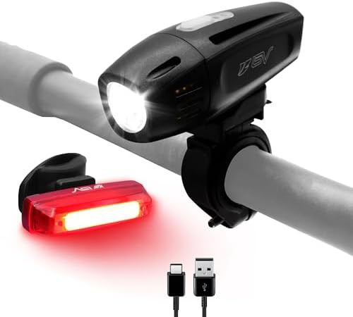 Waterproof USB rechargeable headlight and taillight