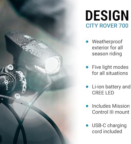 City rover power headlight USB C — photo 3