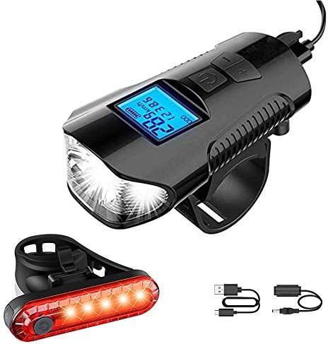 Bicycle Headlight Set with Horn and Speedometer