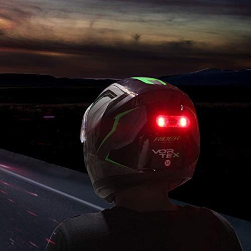 Red LED helmet safety warning lamp — photo 5