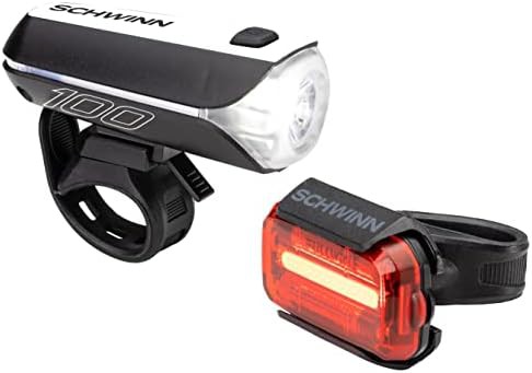 Schwinn 100 lumen black USB light set