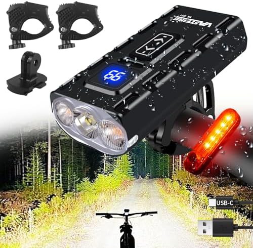 Aluminum mounts USB-C bike headlight