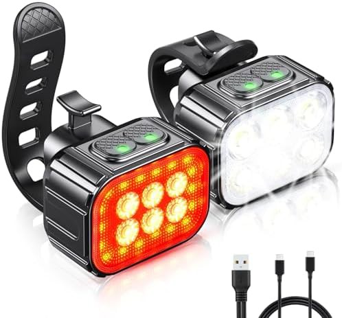 Waterproof Night Riding Light Combo
