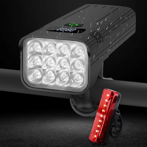 Twelve LED aluminum front and rear light set