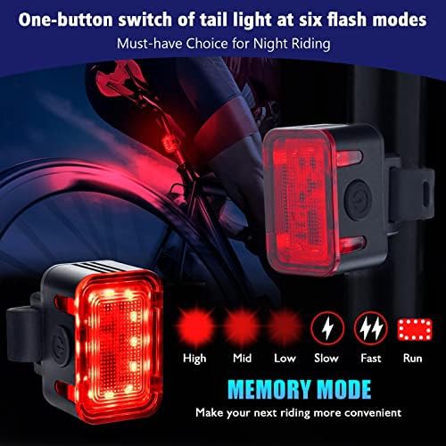 Powerful front and rear light set with flood beams — photo 3