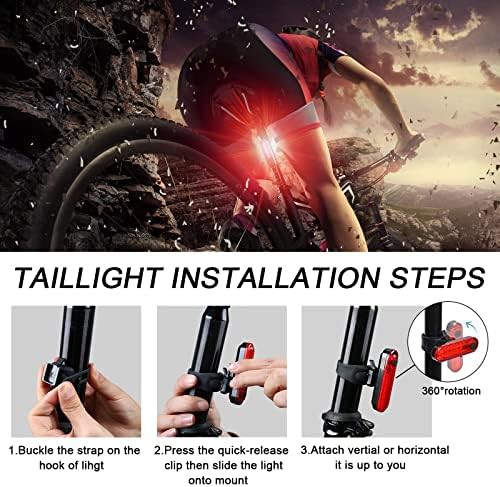 Red 056 waterproof rechargeable bike taillight 2 pack — photo 4