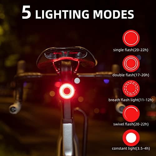 Smart bike tail light ipx7 waterproof with auto on off — photo 3