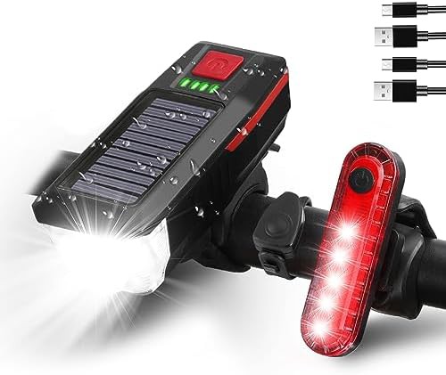 High Lumen Solar Waterproof Headlight Set