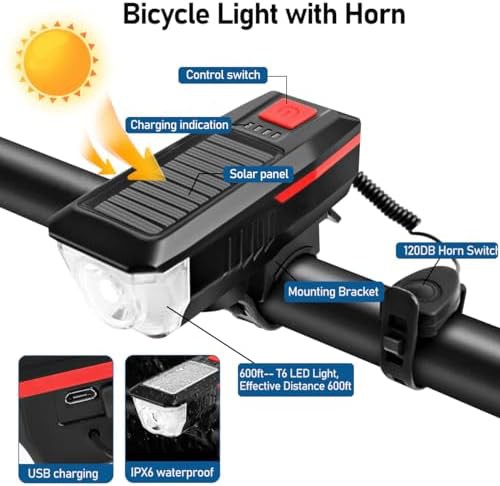 Solar powered mountain bike light set — photo 3