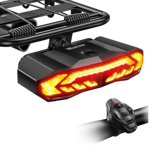 Rear rack safety light with wireless signals