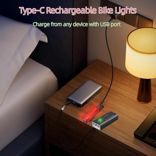 High lumen rechargeable front and back light set — photo 5
