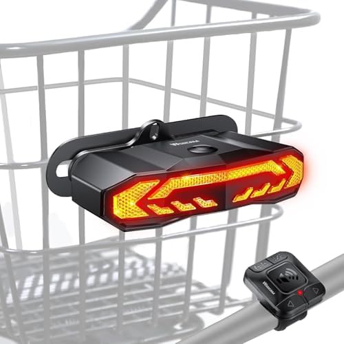Bike basket tail light with turn signals