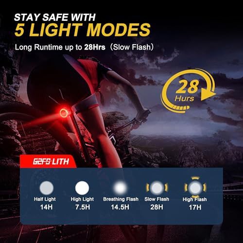 Brake Sensing Bicycle Rear Safety Flashlight — photo 3