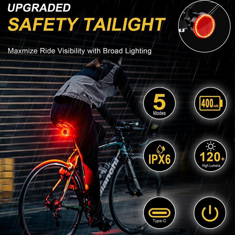 Brake Sensing Bicycle Rear Safety Flashlight — photo 4