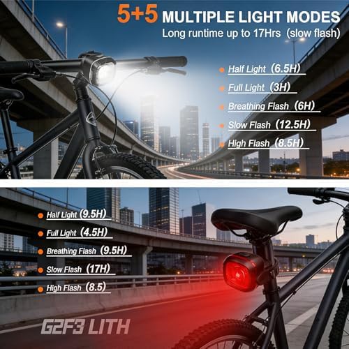 Black Kids Bike Light Set Type-C — photo 5