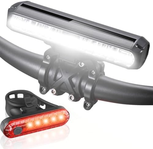 Aluminum alloy front and rear bike light set
