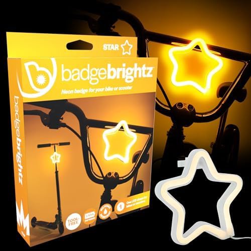 Star Shaped Neon Glow Bike Badge