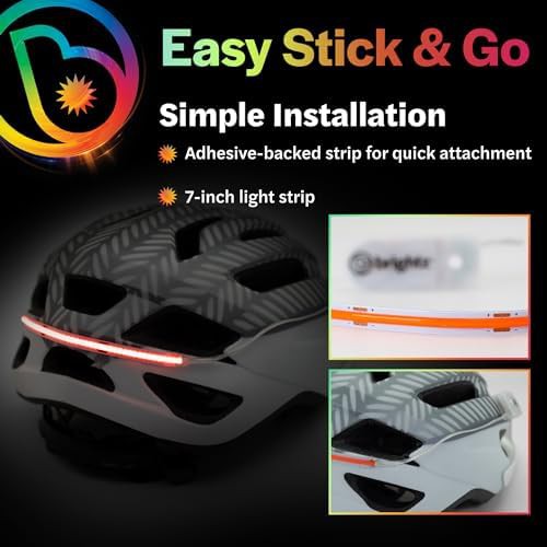 Red LED Helmet Light Strip for Night Riding — photo 4