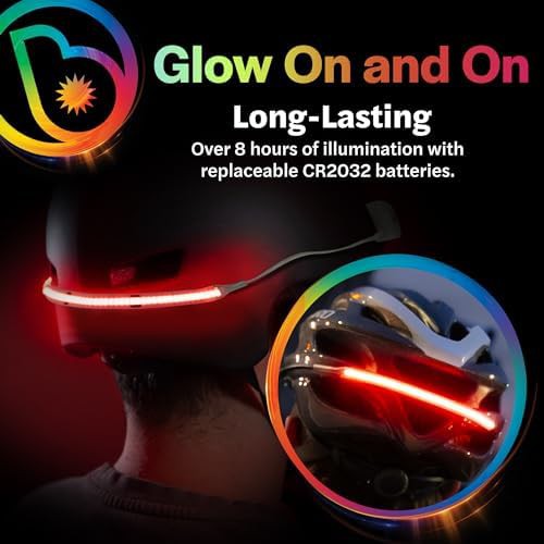 Red LED Helmet Light Strip for Night Riding — photo 5