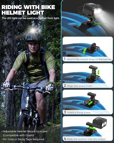 High lumen waterproof LED helmet headlight — photo 5