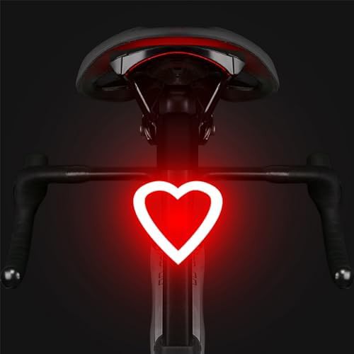 Heart shape waterproof rechargeable bike taillight