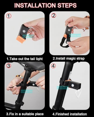 Heart shape USB rechargeable mountain bike taillight — photo 5