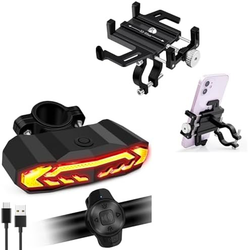 Smart bike alarm taillight with mount