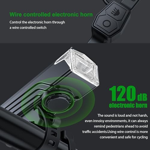 Rechargeable road bike light with horn — photo 3
