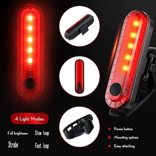 Four pack USB-C rechargeable tail lights — photo 3