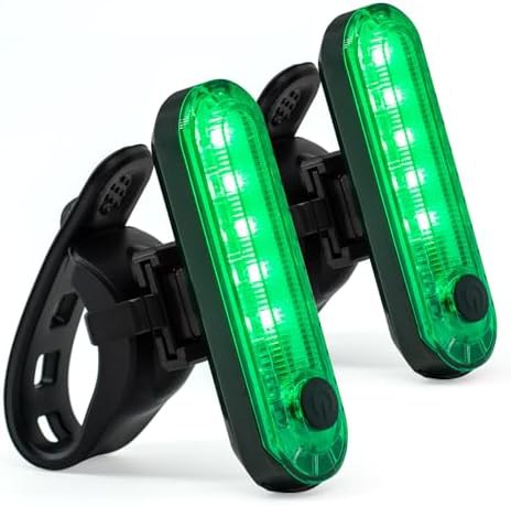 Volcano eye green bike tail light 2 pack