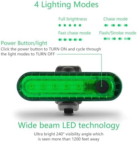 Volcano eye green bike tail light 2 pack — photo 5
