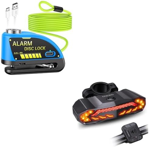 Rechargeable Motorcycle Lock and Tail Light