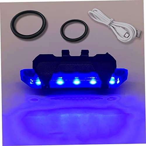 Blue waterproof USB rechargeable taillight — photo 4