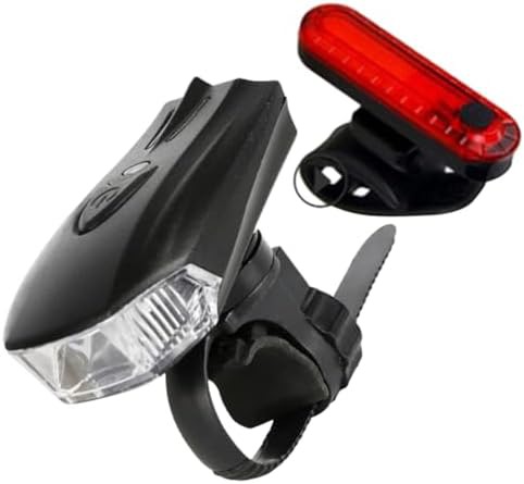Aluminum rechargeable front and rear light set
