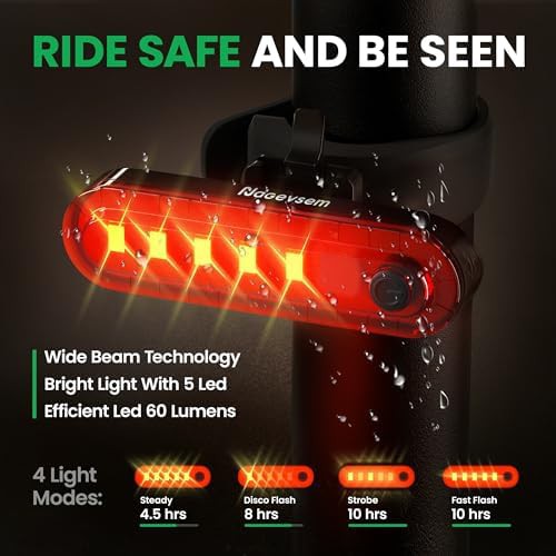 Compact USB-C front and rear lights — photo 4