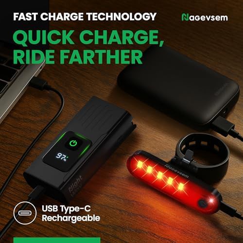 Compact USB-C front and rear lights — photo 5