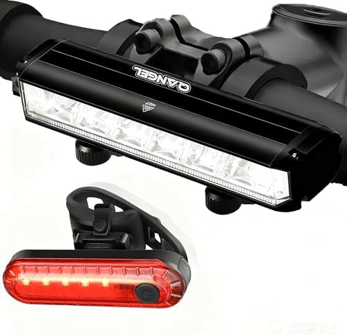 USB-C high low beam bike light set