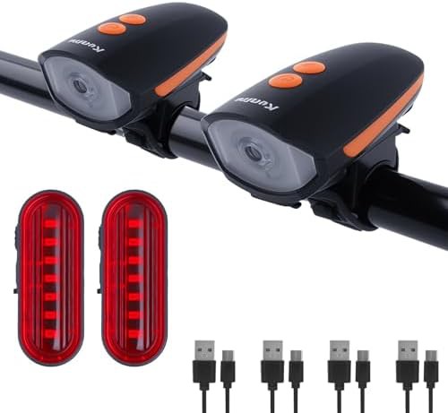 Rechargeable Bicycle Horn and Light Combo Set