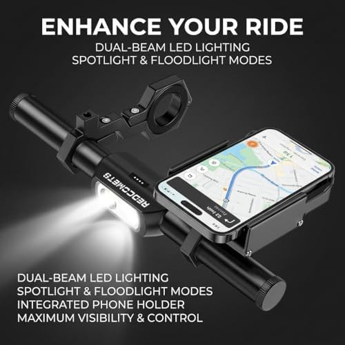 Handlebar extender headlight with phone mount — photo 4