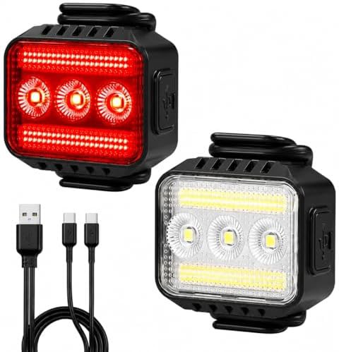 Waterproof e-bike front and back light set